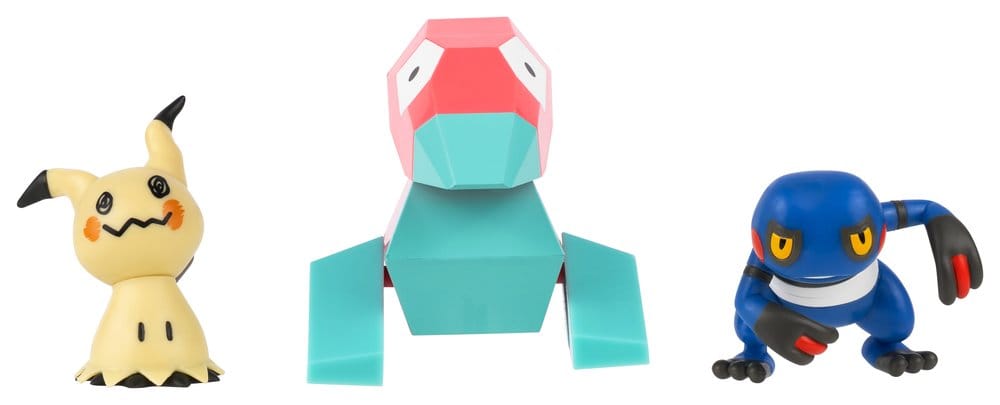 PRE ORDINE - Pokémon Battle Figure 3-Pack Mimikyu, Porygon & Croagunk