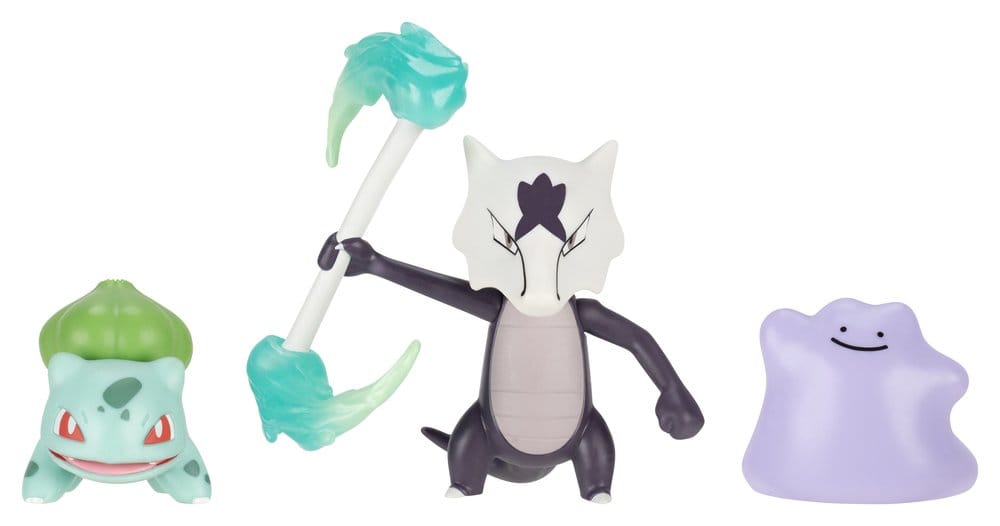 PRE ORDINE - Pokémon Battle Figure Set Action Figures Bulbasaur, Ditto & Alolan Marowak (3-Pack)