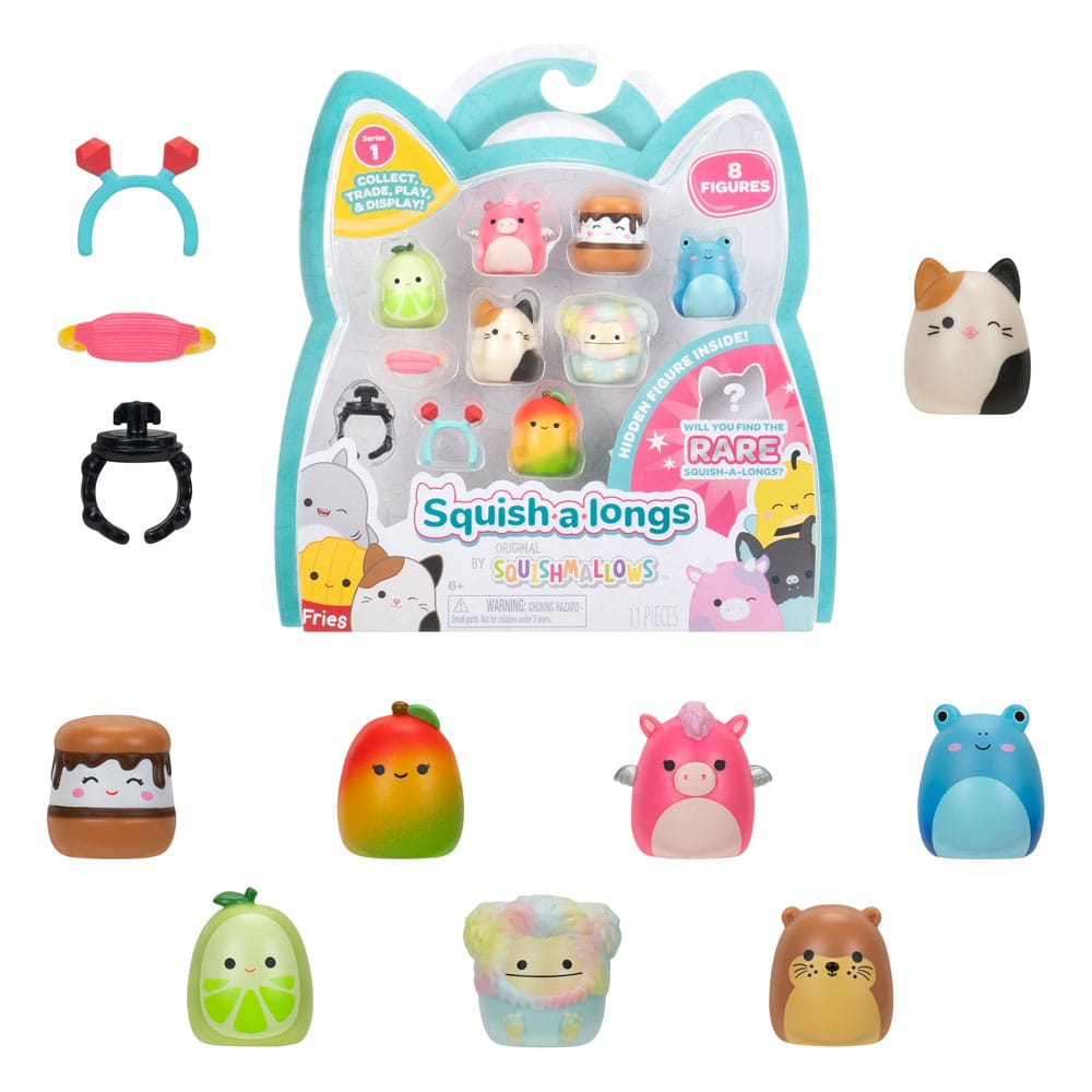 PRE ORDINE - Squishmallow Squish a longs Mini Figures 8-Pack Style 2 3 cm