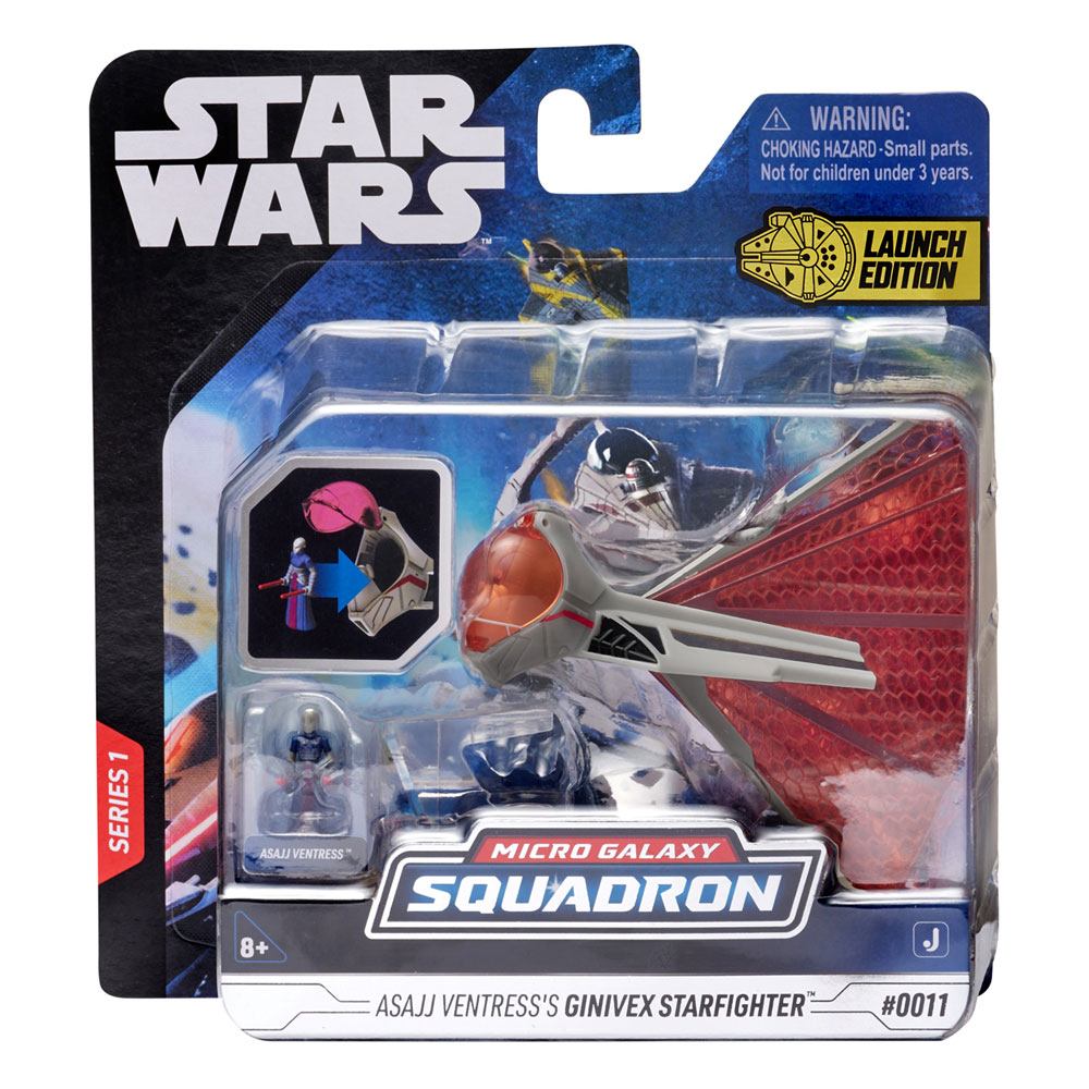 PRE ORDINE - Star Wars Micro Galaxy Squadron Vehicle with Figure Ginivex-Class Starfighter 7,5 cm