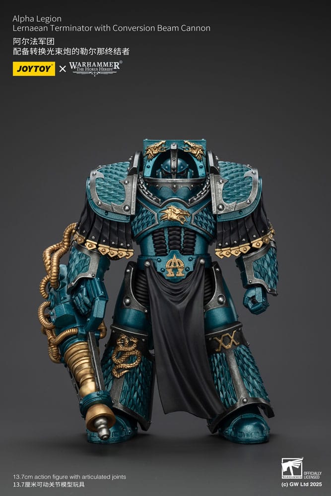 PRE ORDINE - Warhammer The Horus Heresy Action Figure Alpha Legion Lernaean Terminator with Conversion Beam Cannon 20 cm