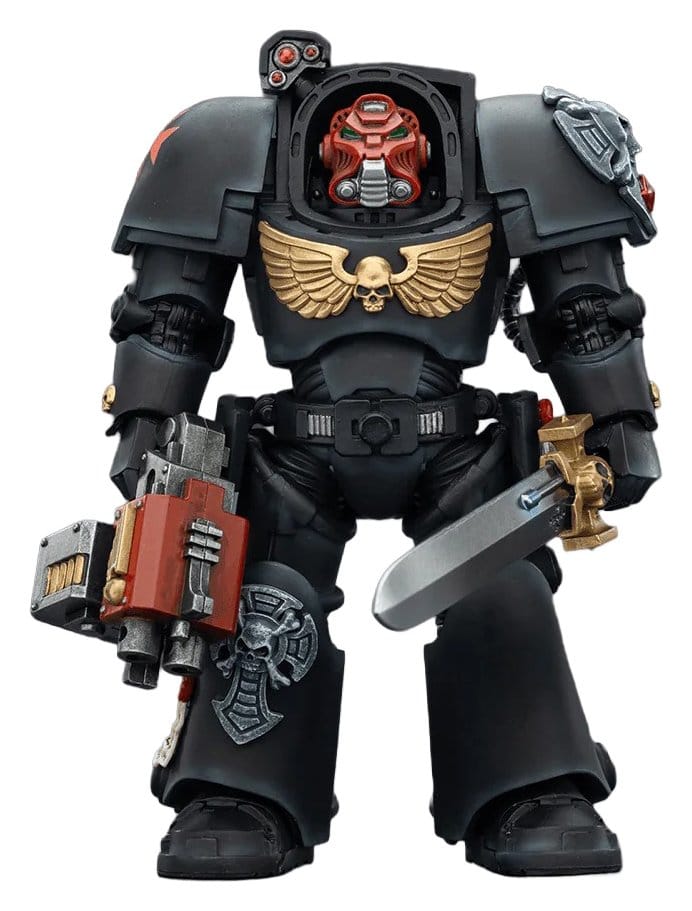 PRE ORDINE - Warhammer 40,000 Action Figure Black Templars Terminator 1 with Power Sword and Storm Bolter 14 cm