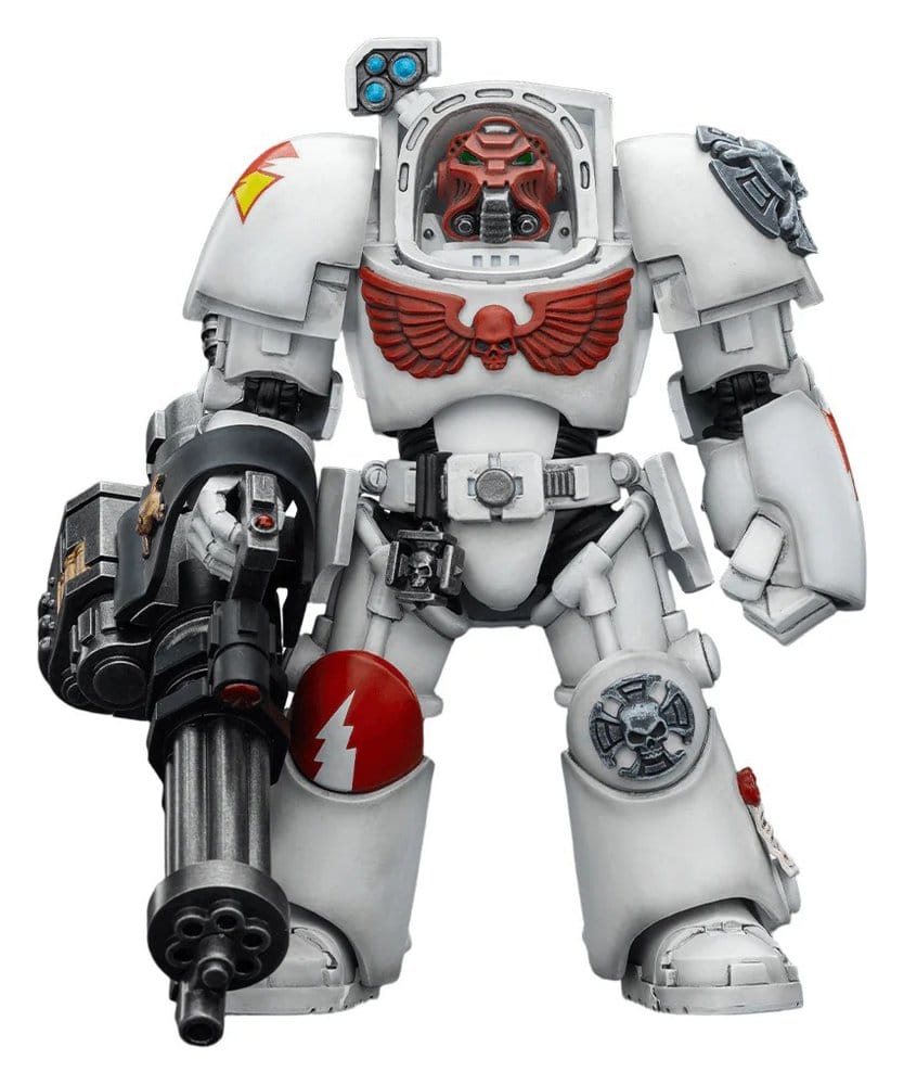 PRE ORDINE - Warhammer 40,000 Action Figure White Scars Terminator 3 with Power Fist and Assault Cannon 14 cm