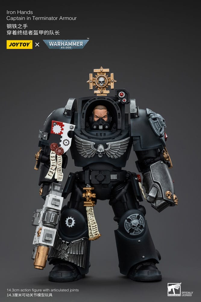 PRE ORDINE - Warhammer 40k Action Figure 1/18 Iron Hands Captain in Terminator Armour 14 cm