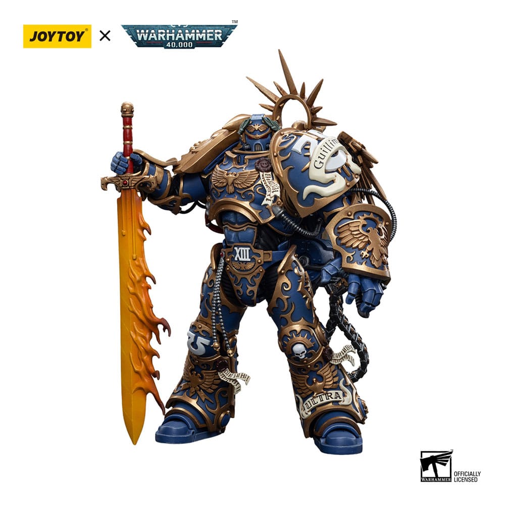 PRE ORDINE - Warhammer 40k Action Figure 1/18 Ultramarines Primarch Roboute Guilliman 18 cm Reproduktion