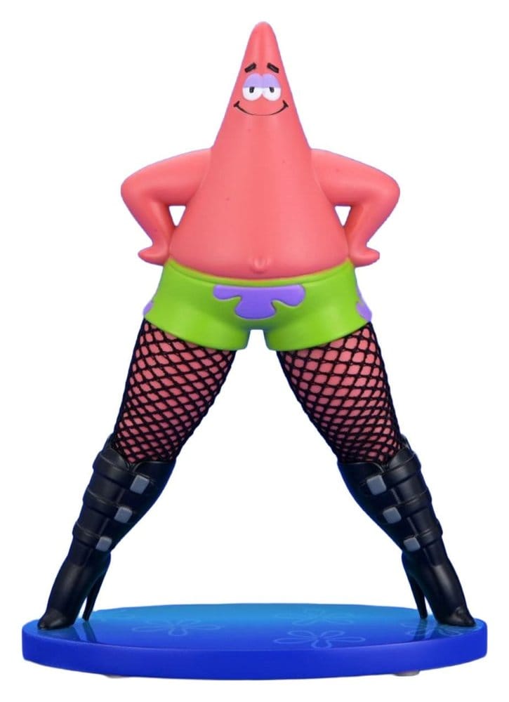 PRE ORDINE - SpongeBob SquarePants Goofy Goober Rock Art Figure Patrick Star in Fishnets 15 cm