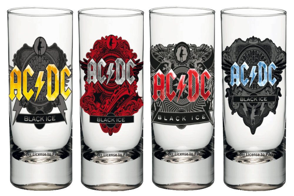 PRE ORDINE - AC/DC Shotglass 4-Pack Black Ice