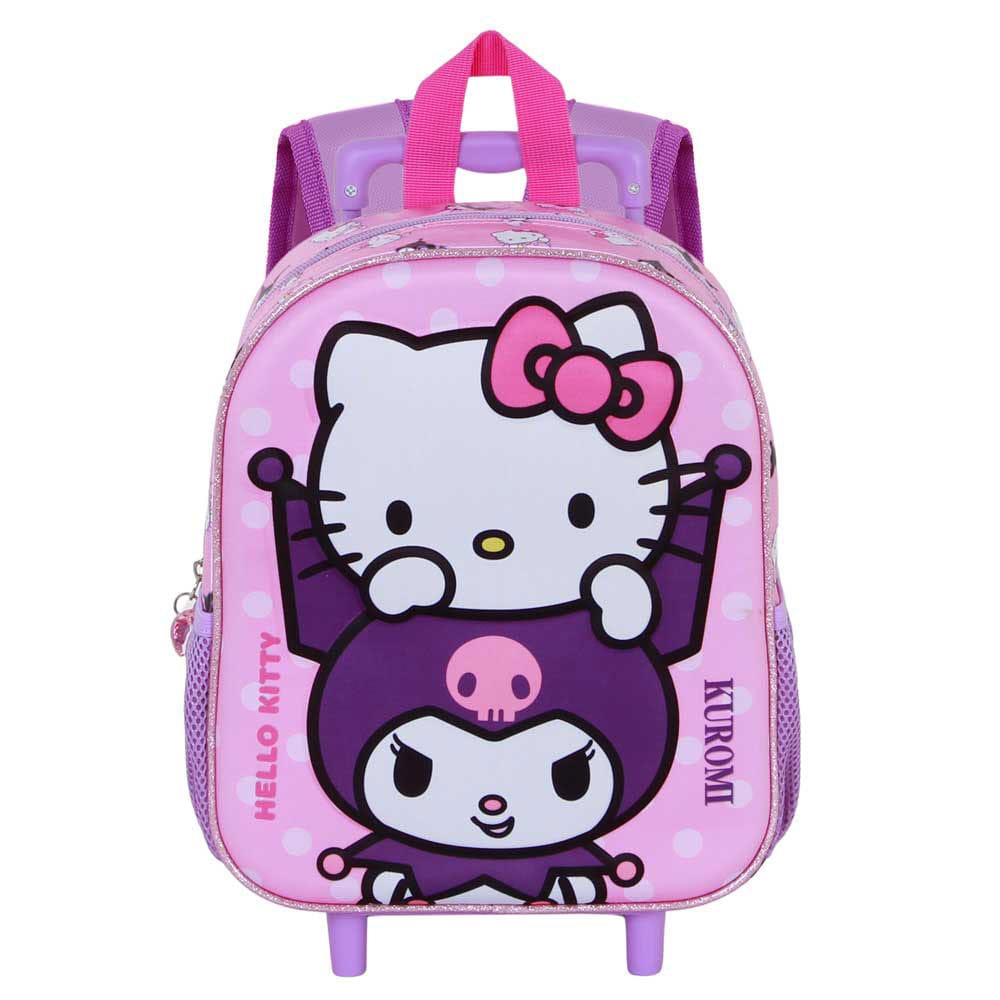 PRE ORDINE - Sanrio 3D Backpack with Wheels Hello Kitty Playful Pink Small