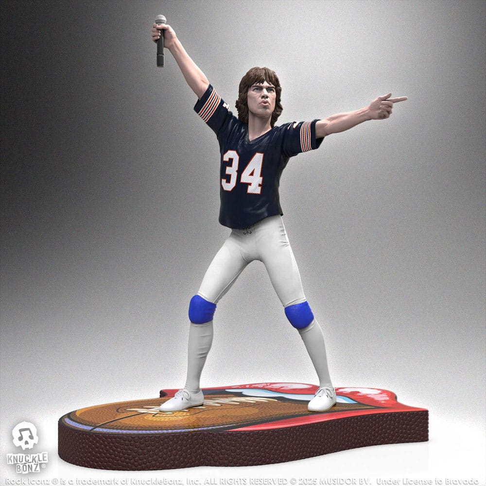 PRE ORDINE - Rolling Stones Rock Iconz Statue Mick Jagger US Tour 1981 (Black Jersey) 22 cm