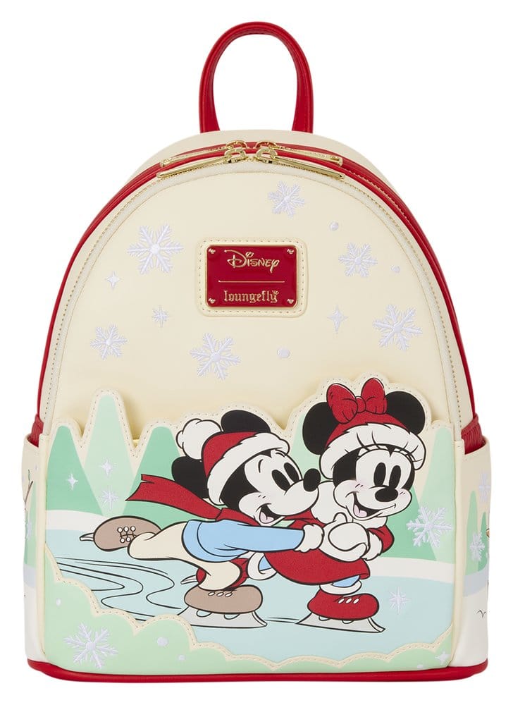 PRE ORDINE - Mickey & Friends by Loungefly Mini Backpack with Headband Holder Ice Skating