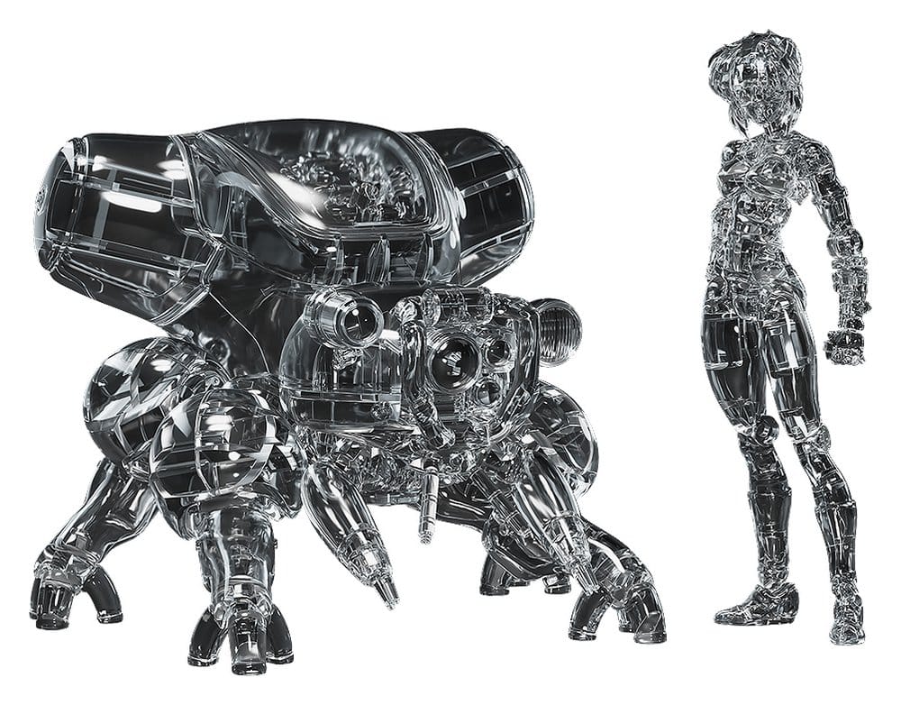 PRE ORDINE - Ghost in the Shell PLAMAX minimum factory Plastic Model Kit Motoko Kusanagi with Fuchikoma: Thermoptic Camouflage Ver. 8 cm