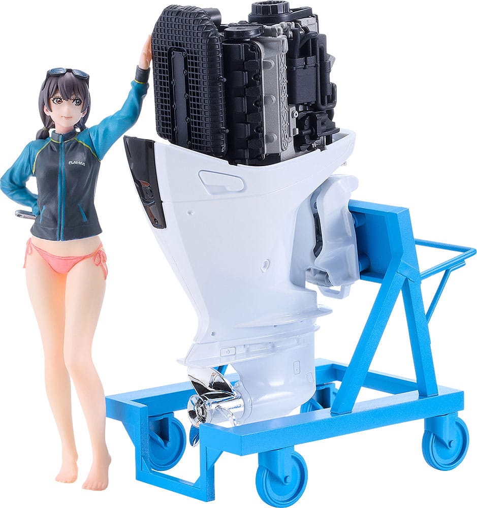 PRE ORDINE - Original Character PLAMAX Plastic Model Kit MF-97 minimum factory Minori with Honda BF350 Grand Prix White 10 cm