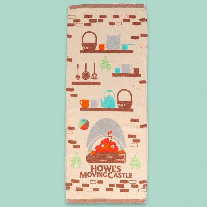 PRE ORDINE - Howl’s Moving Castle Natsu Towel Cook with Calcifer 34 x 80 cm