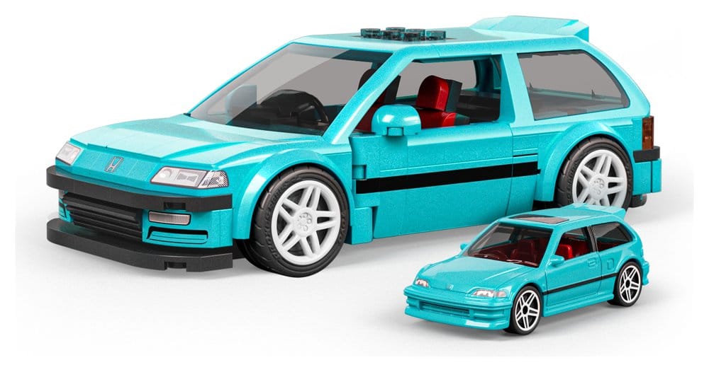 PRE ORDINE - Hot Wheels Speed Series Mattel Brick Shop Building Set 1/32 Custom ’90 Honda Civic EF