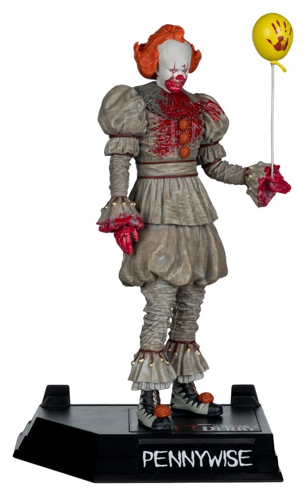 PRE ORDINE - It Welcome to Derry Movie Maniacs Figure Pennywise (Bloody) 16 cm
