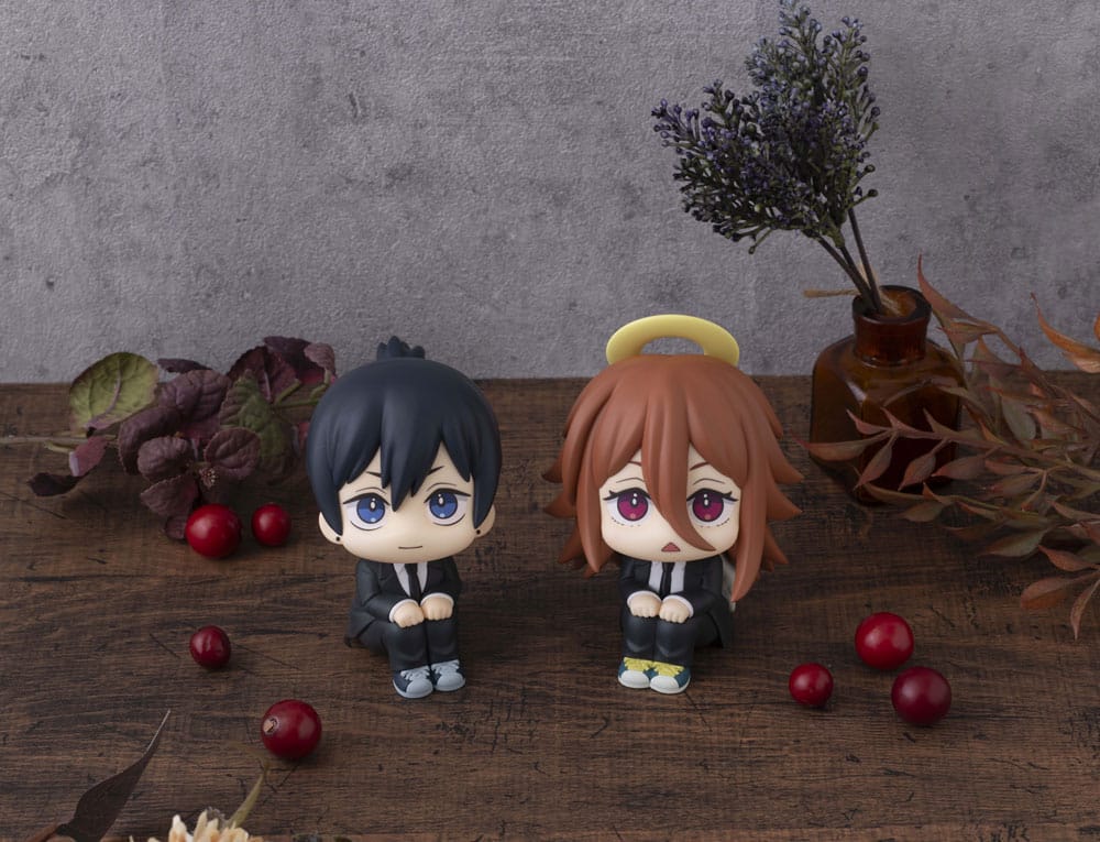 PRE ORDINE - Chainsaw Man The Movie: Reze Arc Look Up PVC Statue Aki Hayakawa Smile Ver. & Angel Devil Set (with gift) 11 cm