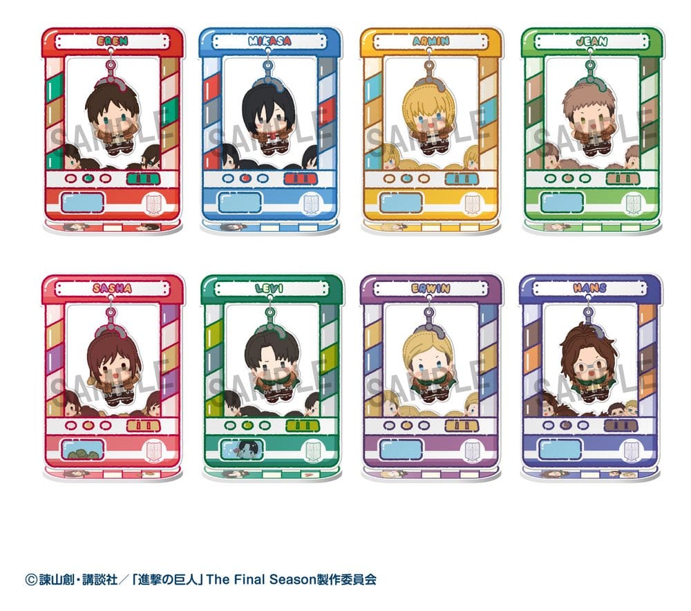 PRE ORDINE - Attack on Titan Acrylic Figure Chara Catcher 9 cm Blind Box Display (8)