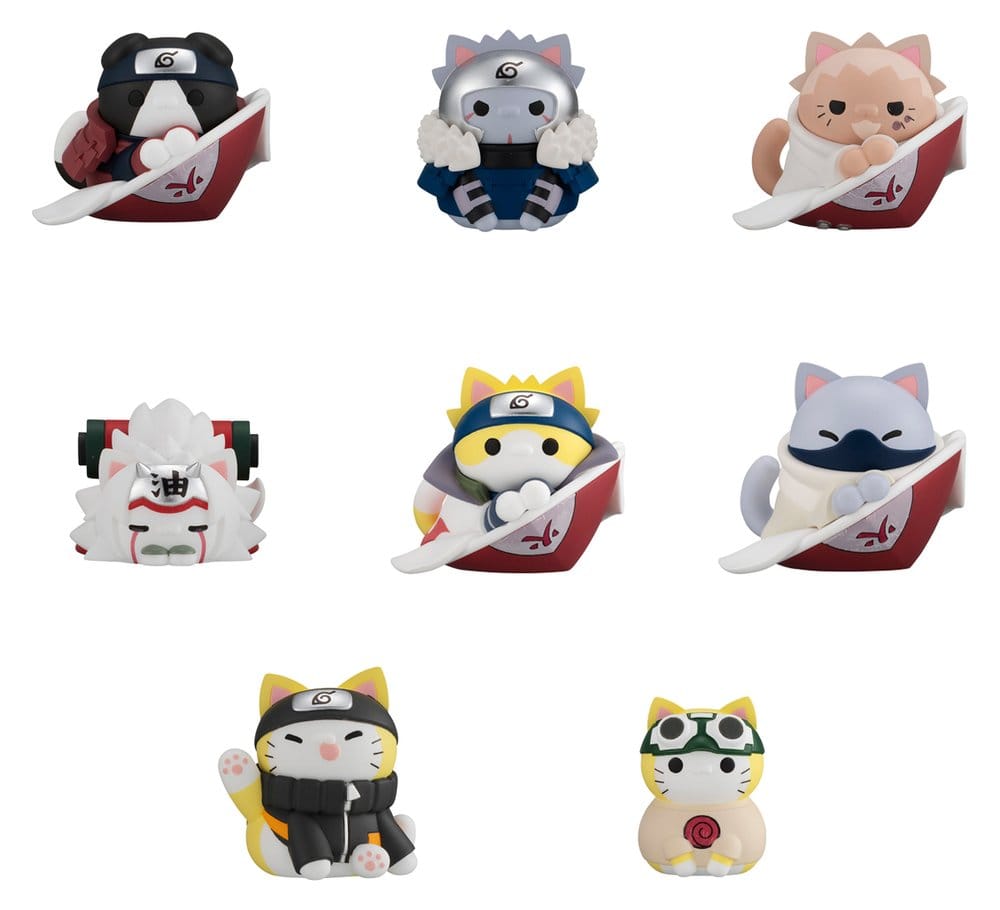 PRE ORDINE - Naruto Shippuden Mega Cat Project Nyaruto! Mini Figures The bond between master and disciple ver. Blind Box Assortment (8) (Repeat)