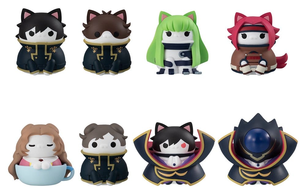 PRE ORDINE - Code Geass: Lelouch of the Rebellion Mega Cat Project Mini Figures Code Genyass 3 cm Blind Box Assortment (8)