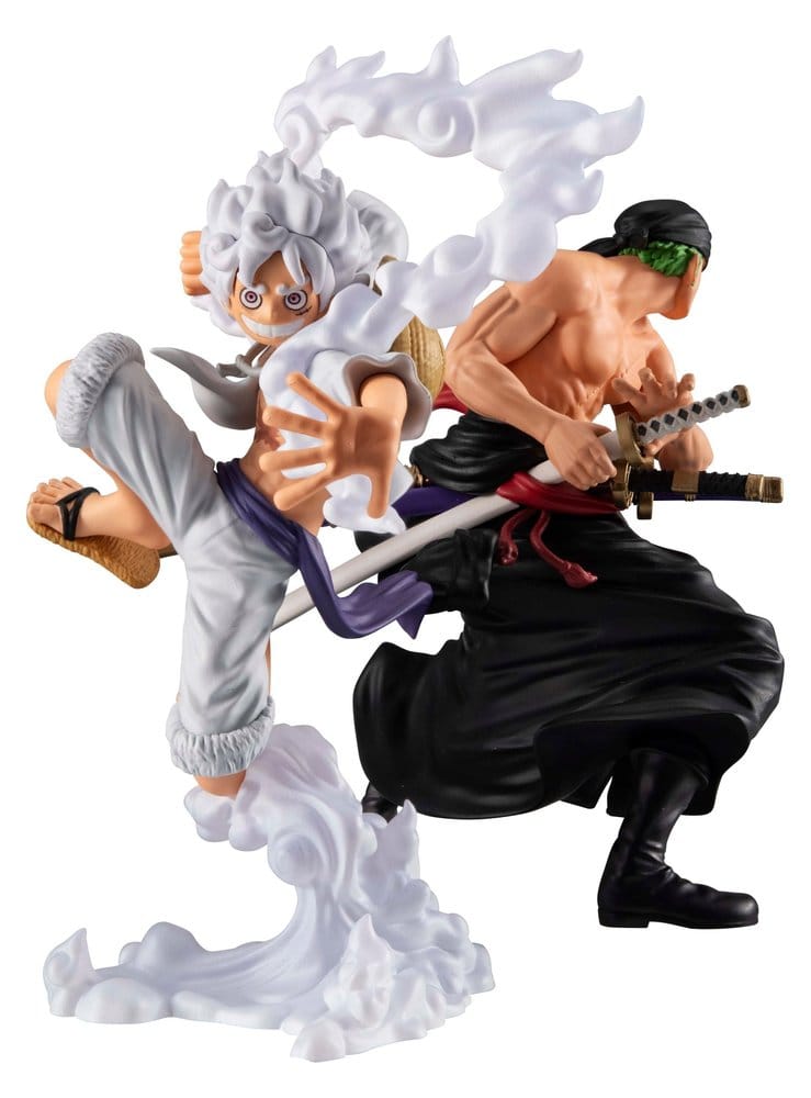 PRE ORDINE - One Piece Wallstar PVC Figures 2-Pack Monkey D. Luffy Gear Fifth & Roronoa Zoro (with gift) 10 cm