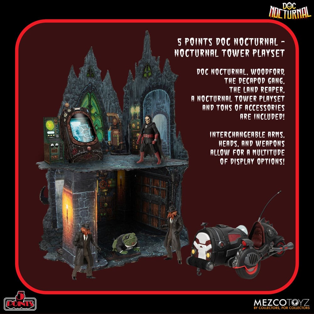 PRE ORDINE - Doc Nocturnal 5 Points Action Figures Nocturnal Tower Playset 9 cm