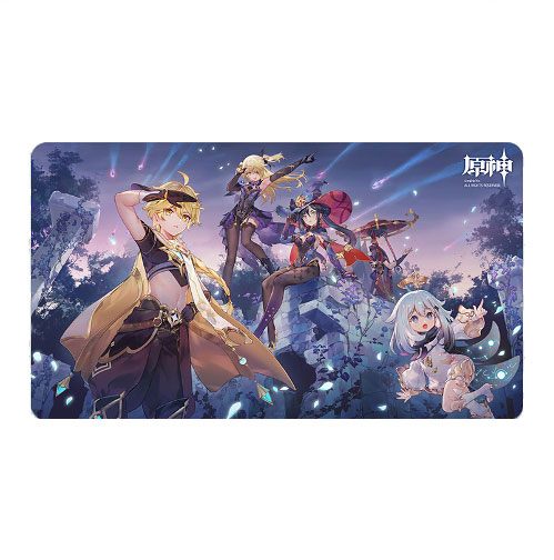 PRE ORDINE - Genshin Impact Unreconciled Stars Mousepad Aether, Fischl, Mona, Paimon & Scaramouche 70 x 40 cm