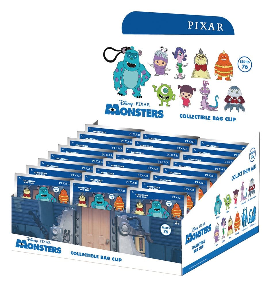 PRE ORDINE - Monsters, Inc. 15th Anniversary 3D PVC Bag Clips Series 76 Display (24)
