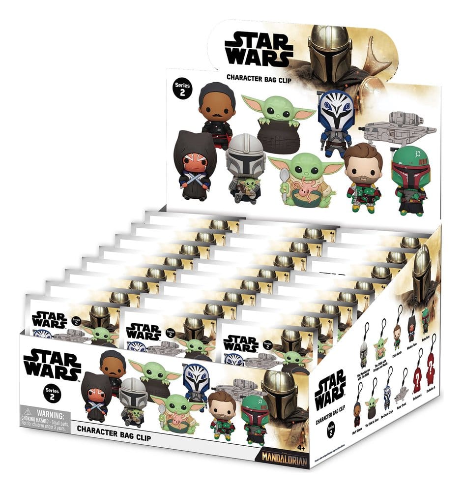 PRE ORDINE - Star Wars Mandalorian 3D PVC Bag Clips Series 2 Display (24)