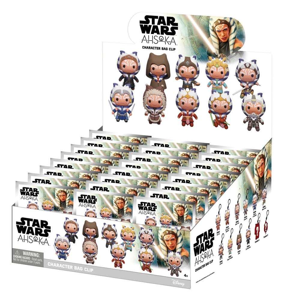 PRE ORDINE - Star Wars Ahsoka 3D PVC Bag Clips Series 1 Blind Bag Display (24)