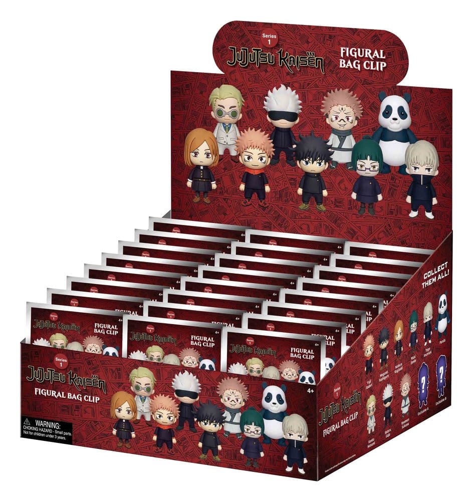 PRE ORDINE - Jujutsu Kaisen 3D PVC Bag Clips Serie 1 Display (24)