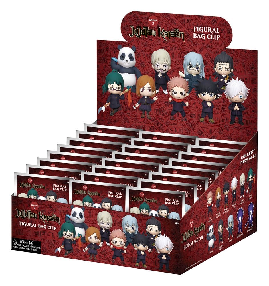 PRE ORDINE - Jujutsu Kaisen 3D PVC Bag Clips Series 2 Display (24)