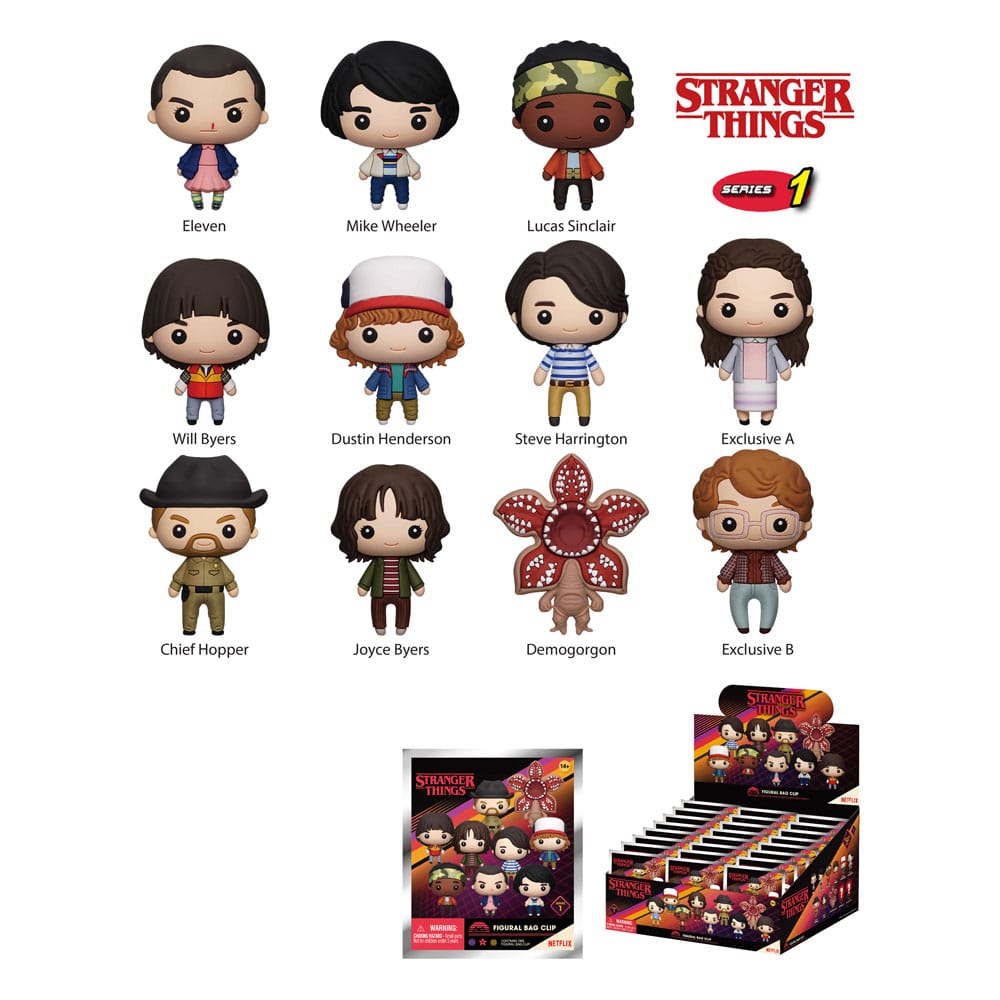 PRE ORDINE - Stranger Things PVC Bag Clips Series 1 Display (24)