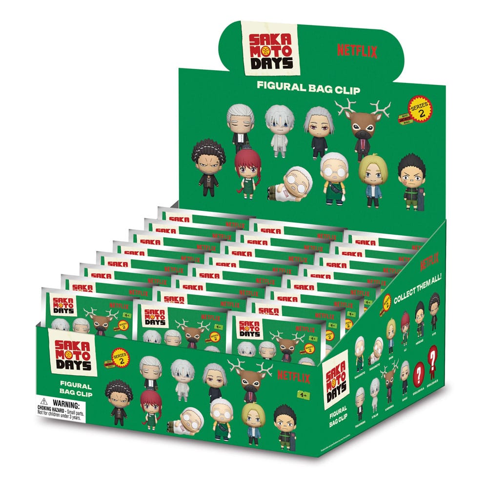 PRE ORDINE - Sakamoto Days 3D Foam Bag Clips Series 2 Display (24)