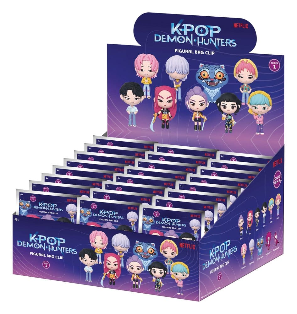PRE ORDINE - K-Pop Demon Hunter 3D PVC Bag Clips Series 1 Display (24)