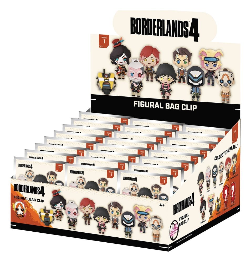 PRE ORDINE - Borderlands 3D PVC Bag Clips Series 1 Blind Bag Display (24)