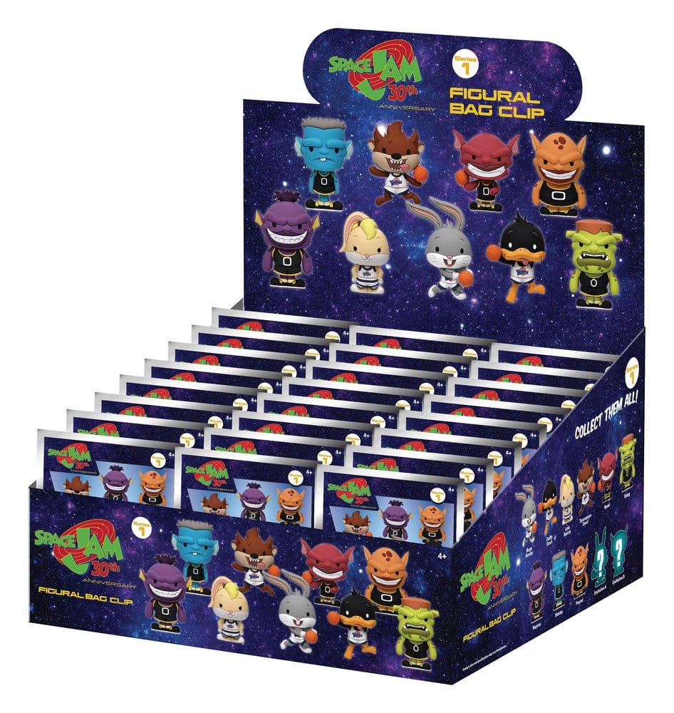 PRE ORDINE - Space Jam 30th Anniversary 3D PVC Bag Clips Series 1 Blind Bag Display (24)