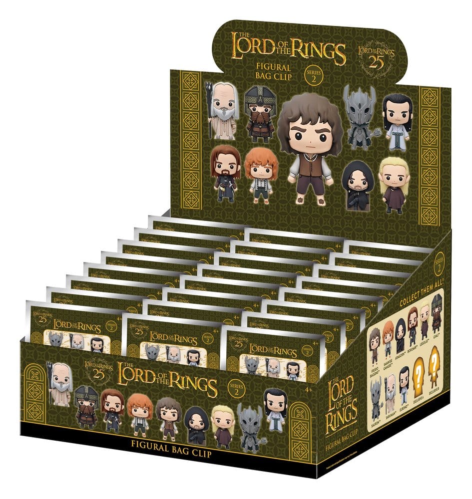 PRE ORDINE - Lord of the Rings 3D PVC Bag Clips Series 2 Display (24)