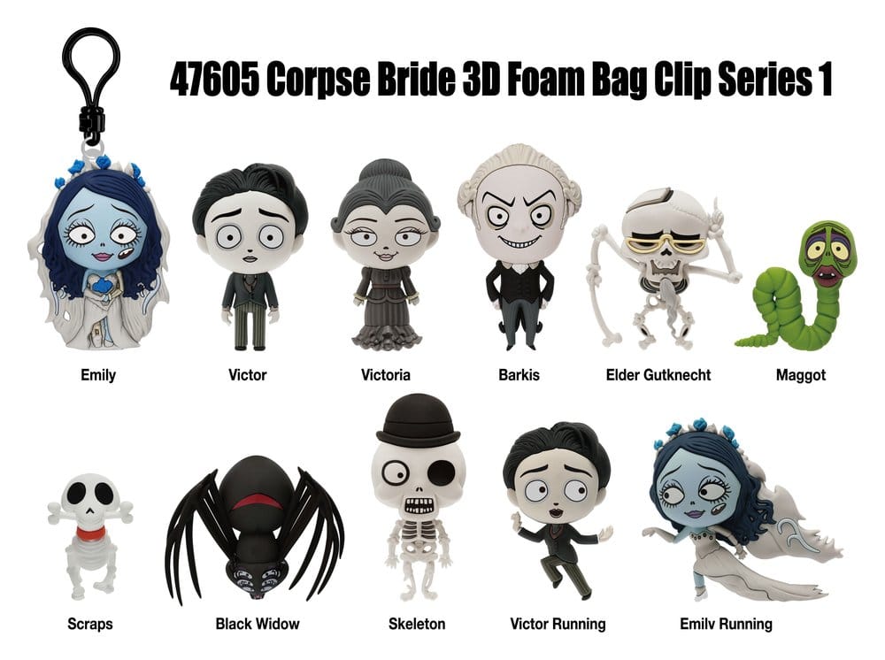 PRE ORDINE - Corpse Bride 3D PVC Bag Clips Series 1 Blind Bag Display (24)