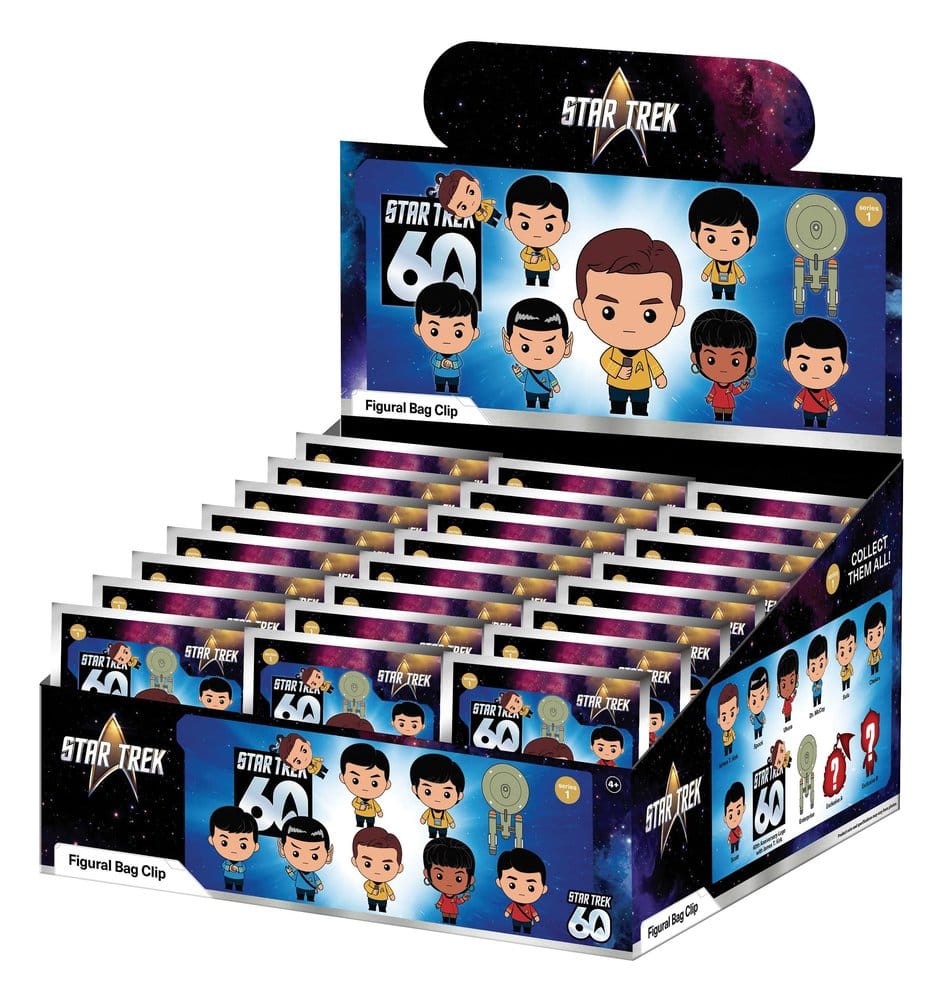 PRE ORDINE - Star Trek 3D PVC Bag Clips Serie 1 Display (24)