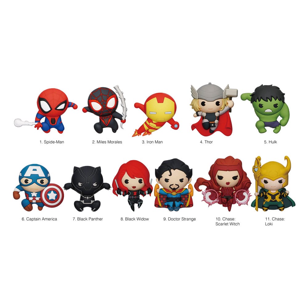 PRE ORDINE - Marvel 3D PVC Bag Clips Series 10 Classics Display (24)
