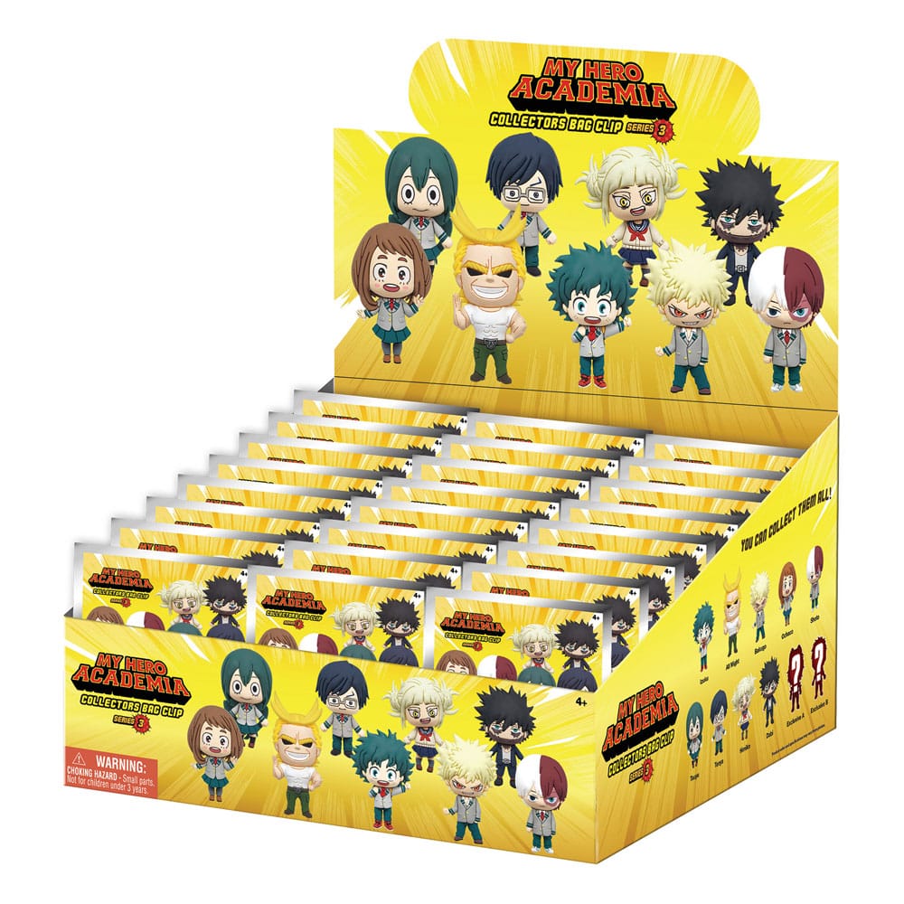 PRE ORDINE - My Hero Academia 3D PVC Bag Clips Series 3 Display (24)