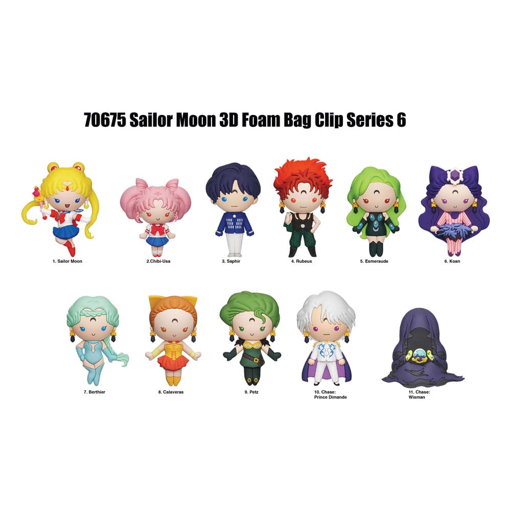 PRE ORDINE - Sailor Moon 3D PVC Bag Clips Series 6 Display (24)