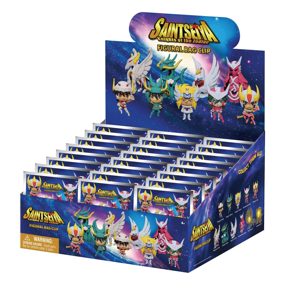 PRE ORDINE - Saint Seiya 3D Foam Bag Clips Series 1 Display (24)
