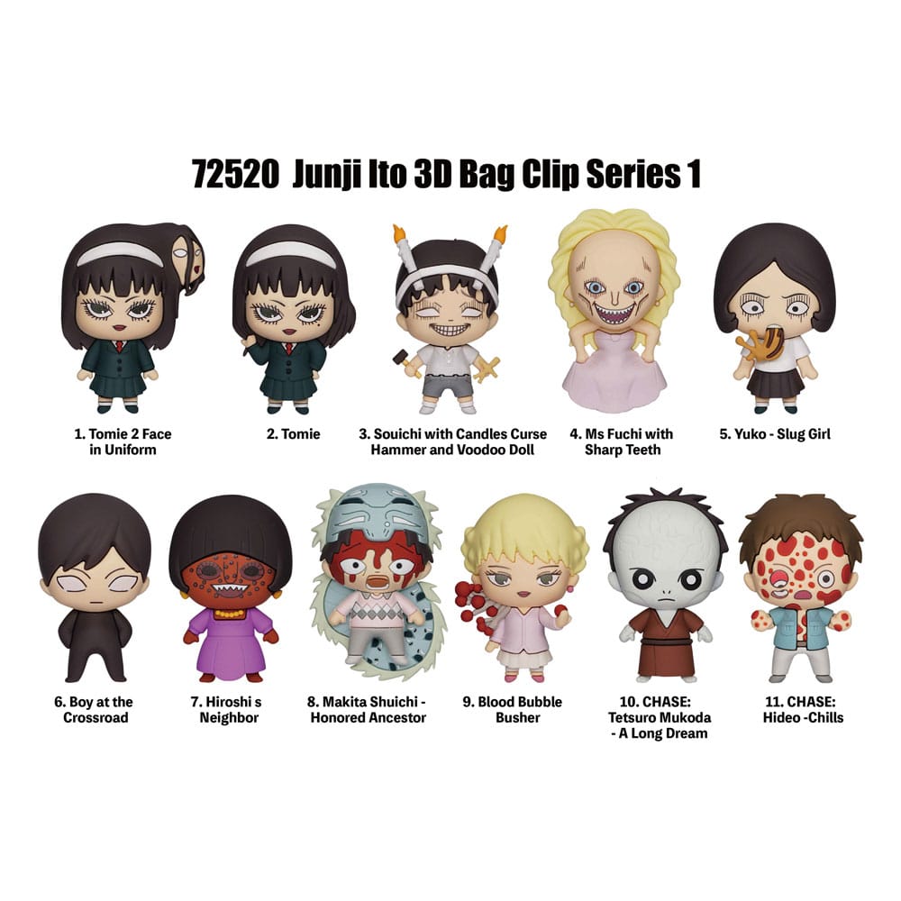 PRE ORDINE - Junji Ito Collection PVC Bag Clips Series 1 Display (24)