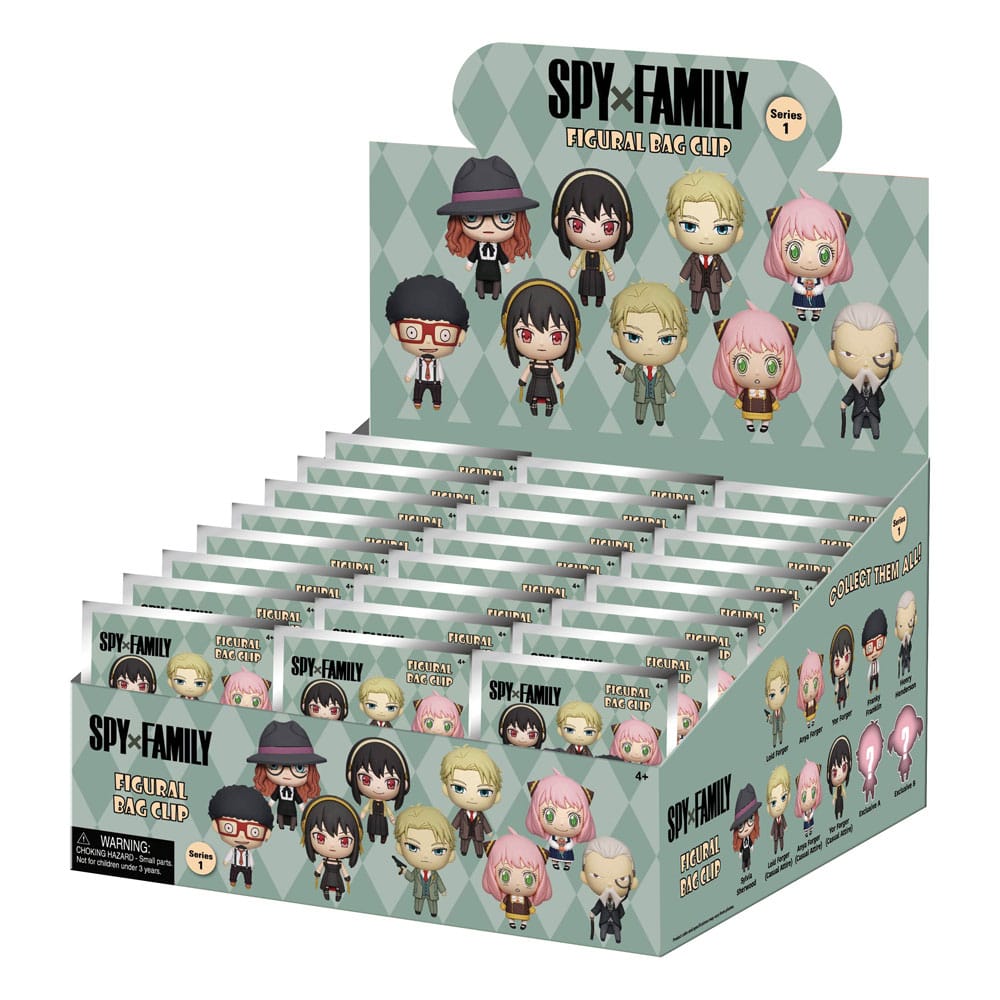 PRE ORDINE - Spy x Family 3D Foam Bag Clips Series 1 Display (24)