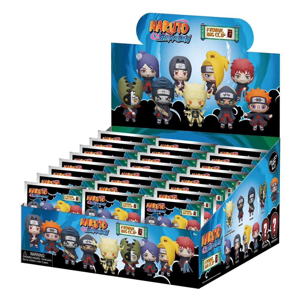 PRE ORDINE - Naruto 3D Foam Bag Clips Series 7 Display (24)
