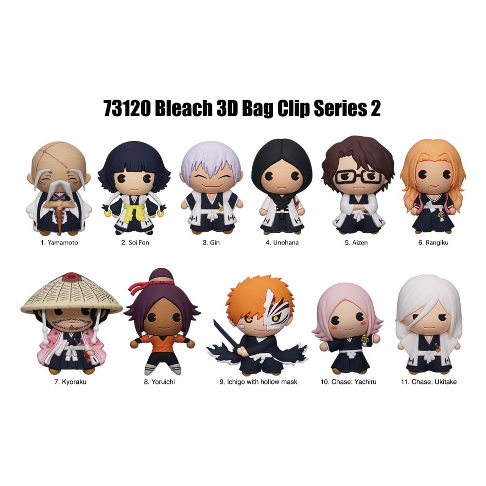 PRE ORDINE - Bleach 3D PVC Bag Clips Series 2 Display (24)