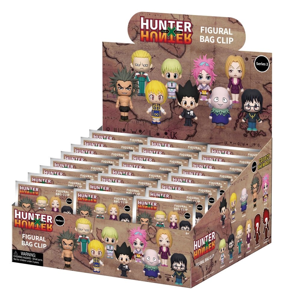 PRE ORDINE - Hunter × Hunter 3D Foam Bag Clips Series 2 Display (24)
