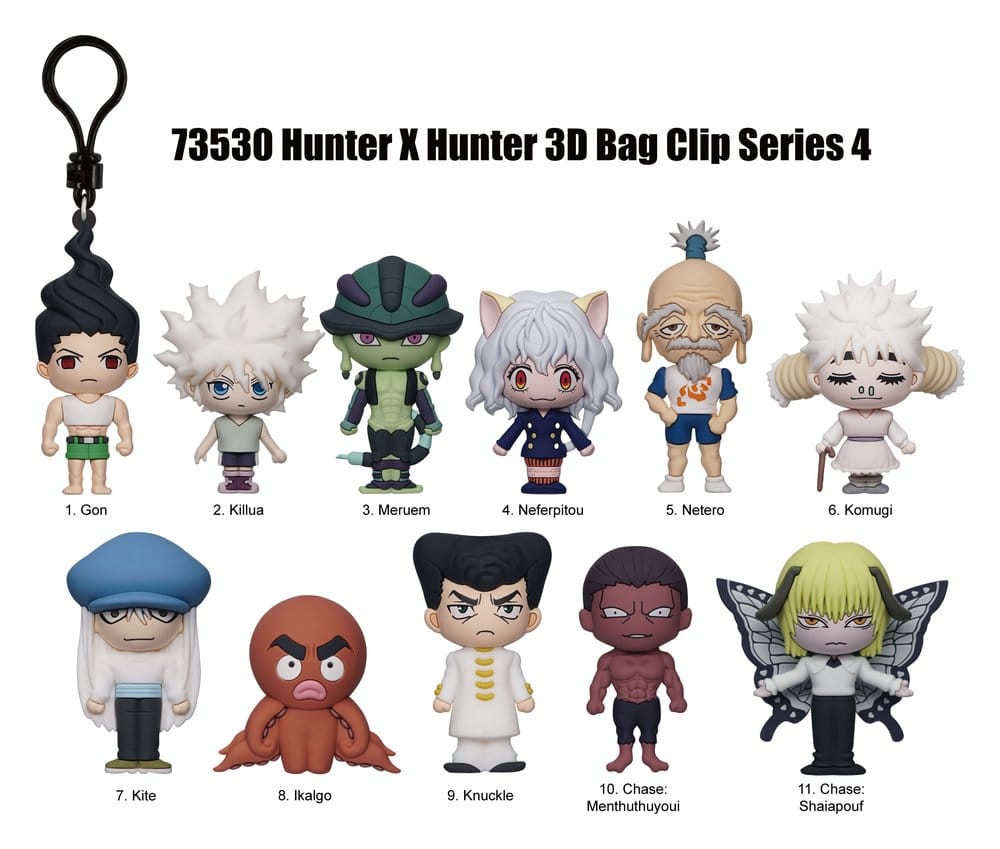 PRE ORDINE - Hunter x Hunter 3D PVC Bag Clips Series 4 Blind Bag Display (24)