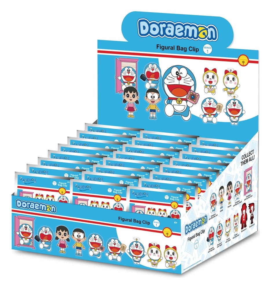 PRE ORDINE - Doraemon 3D Foam Bag Clips Serie 1 Display (24)